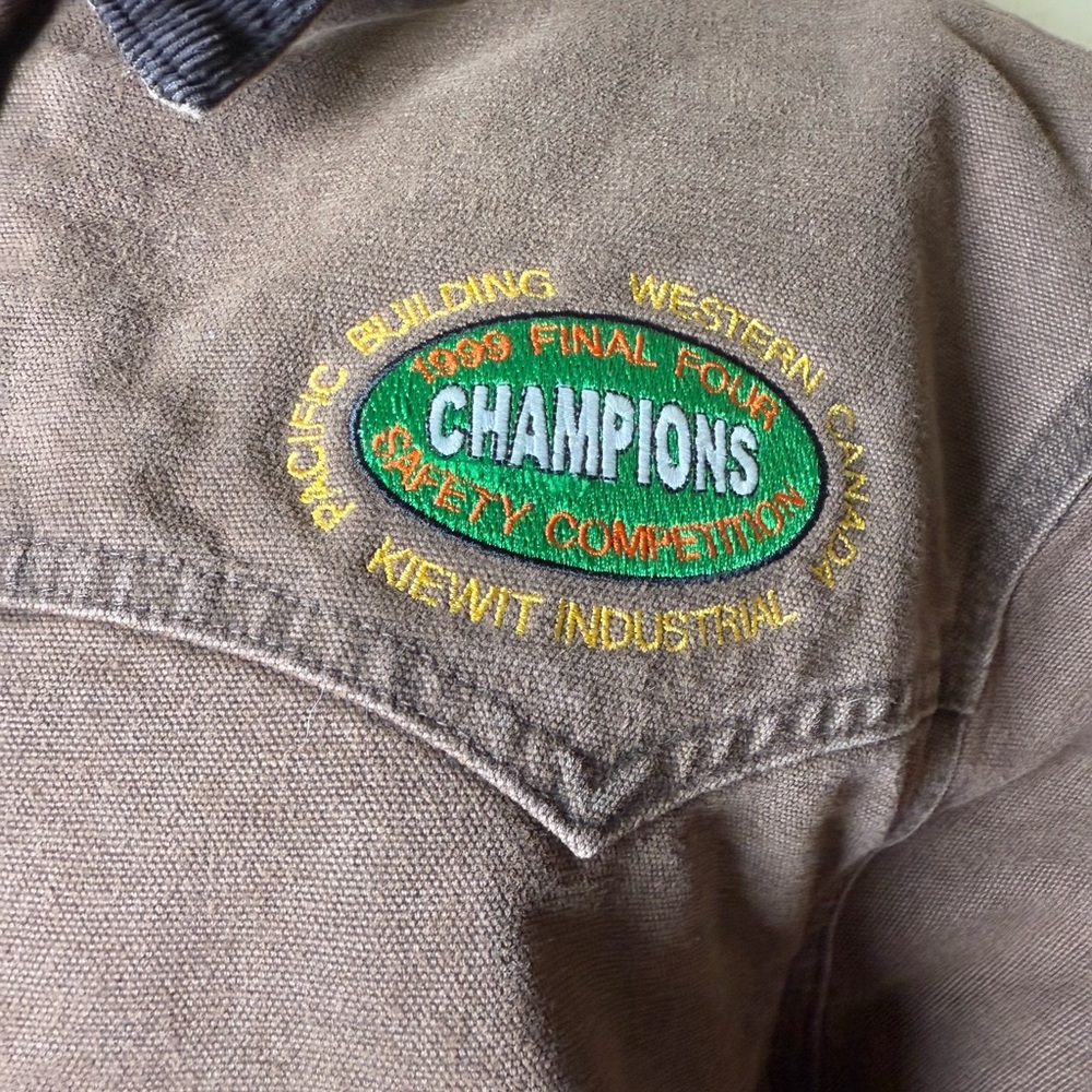 Vintage Carhartt J14‎ Santa Fe Jacket Brown 90s Distressed Workwear USA-Large - Picture 8 of 14
